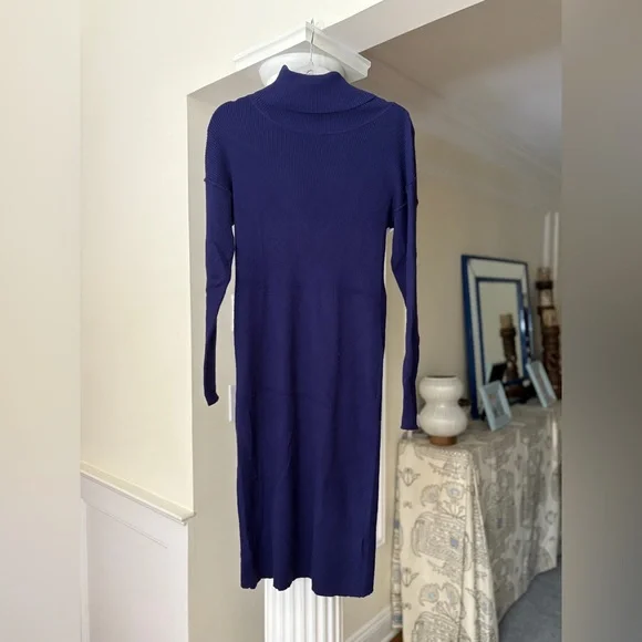 Stitchdrop Ribbed Turtleneck Sweater Dress - NWOT - Picture 4 of 17